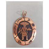 Native American copper Kachina pendant