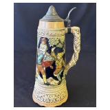Vintage musical ceramic beer stein