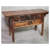 Antique Asian walnut altar cabinet