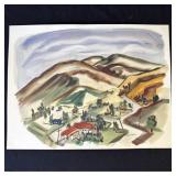 Vintage P. Resnack signed watercolor painting