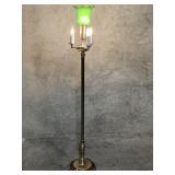 Vintage Hollywood Regency-style brass torchiere