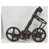 Vintage rustic metal bike sculpture