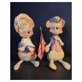 1971 Annalee patriotic felt USA made plush