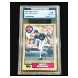 1987 Topps traded Greg Maddox rookie card graded