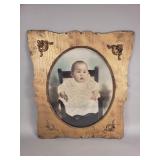Antique enhanced photograph with gilt frame