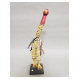 Folk art bottle cap sculpture
