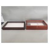 Pair of table top display cases