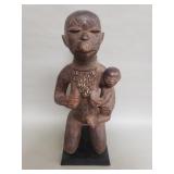 Vintage African carved wood fertility figurine
