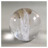 Signed art glass paperweight