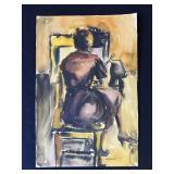 Vintage P. Resnack signed watercolor painting