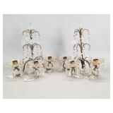 Vintage Italian beaded crystal sconces, some