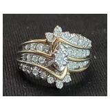 10k gold and diamond ring