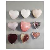Group of heart shaped stones