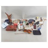 Box of miscellaneous items , porcelain figurines,