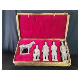 Vintage Qin Dynasty style terracotta warriors