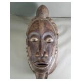 Vintage large African carved wood tribal mask