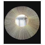 Vintage metal sunburst mirror