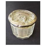 Vintage sterling sliver & glass jar
