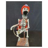 Vintage folk art day of the dead  paper mache