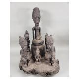 Vintage African carved wood sculpture