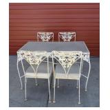 Vintage iron patio table and chairs