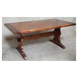 Vintage pine refectory trestle table