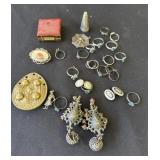 Lot of vintage costume jewelry