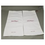 Pair of Salvatore Ferragamo fabric dust bags