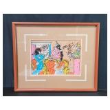 Peter Max "Flower Garden" screenprint.