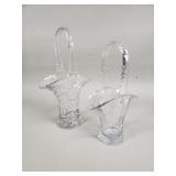 Pair of etched and cut glass bride