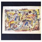 Vintage P. Resnack signed watercolor painting