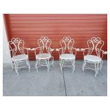 4 wrought iron patio chairs