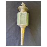 Vintage brass and glass carriage lantern