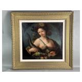 Antique 18th-century French school style oil on