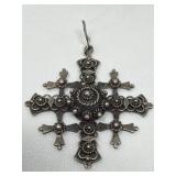 Vintage Taxco Mexican sterling cross pendant