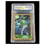 1987 Topps Mark McGuire rookie graded 10