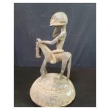 African carved wood Dogon equestrian figure
