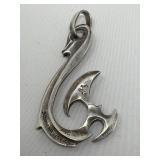 Sterling silver tribal pendant
