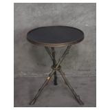 Regency style bronze round tripod side table