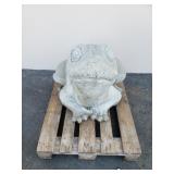Large cement garden frog statue