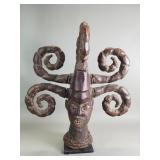 Vintage African leather bound tribal sculpture