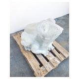 Large cement frog garden decoration