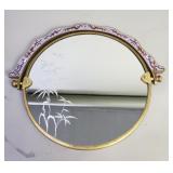 Vintage Chinese cloisonne enamel tabletop mirror