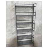 6 shelf iron folding bookcase