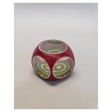 Vintage Millefiori cased art glass paperweight