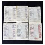 Lot of Don Baylor signed lineup cards