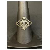 Vintage sterling silver cubic zirconia ring