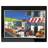 Signed impasto on canvas marked 'Memories of