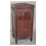 Antique Grafonola mahogany phonograph on casters