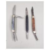 Vintage pocket knives: Buck, Remington, and